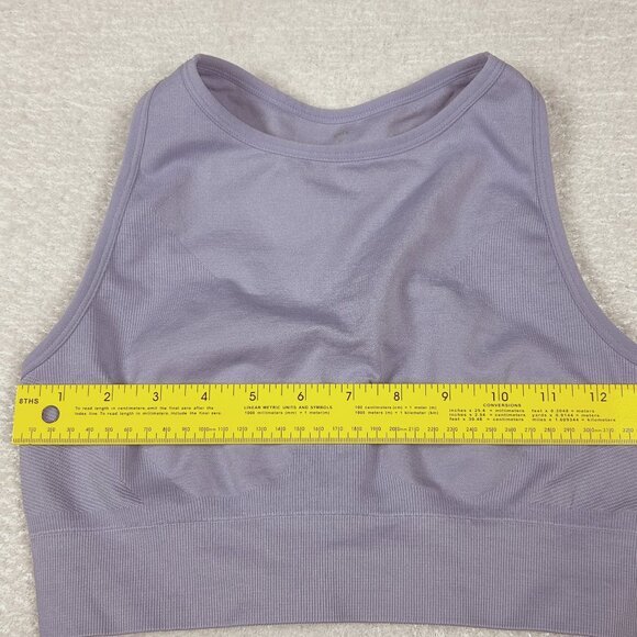 Knix Good to Go High Neck Seamless Racerback Bra Size Medium Lavender Lilac - Picture 3 of 5